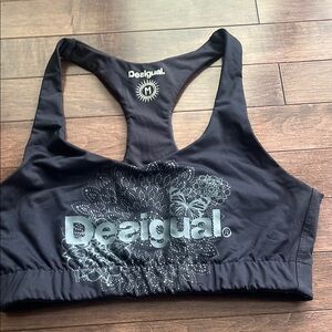 Desigual Black Mandela Sports Bra